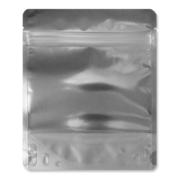 アルミチャック付スタンド袋 120×120＋30×(30)mm 脱酸素剤対応