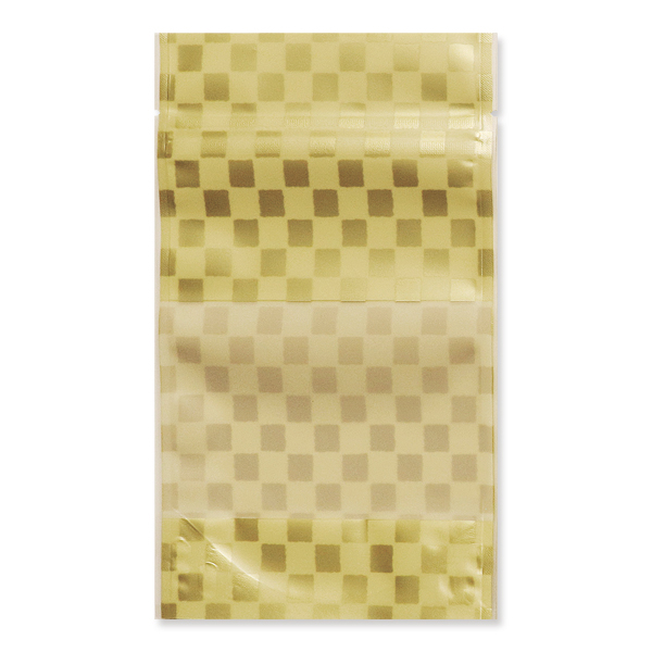 SPG 市松模様金チャック付スタンド袋 110×155＋35×(33)mm 脱酸素剤対応