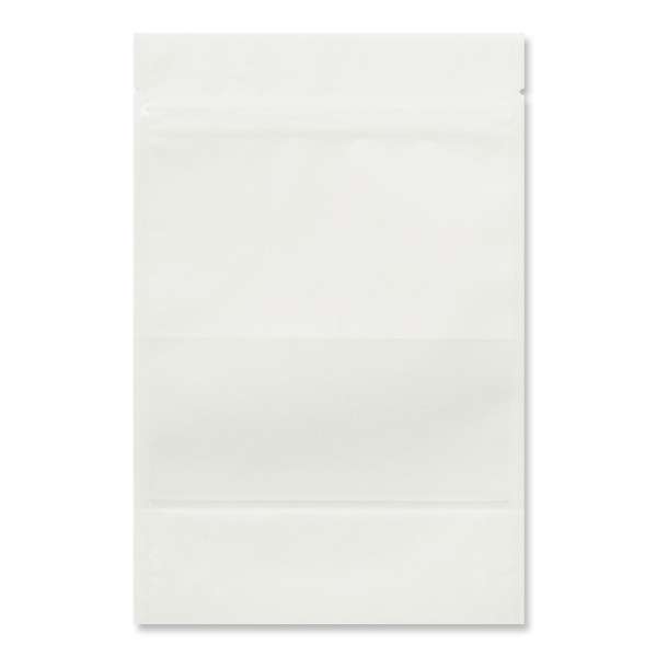 MWQ 白1色チャック付スタンド袋 140×170＋30×(41)mm 脱酸素剤対応