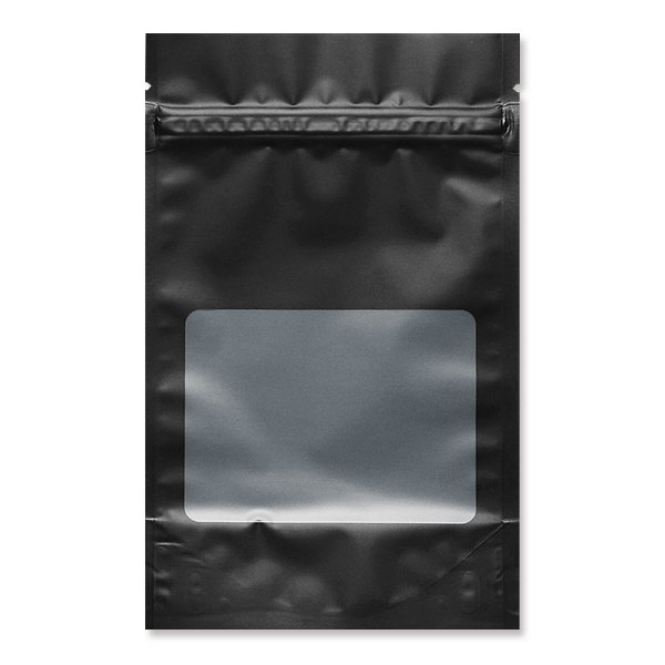 SMB 黒1色チャック付スタンド袋 120×160＋30×(34)mm 脱酸素剤対応