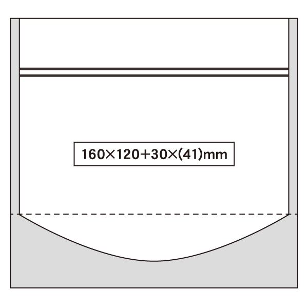 DTQ チャック付透明スタンド袋 160×120＋30×(41)mm 脱酸素剤対応