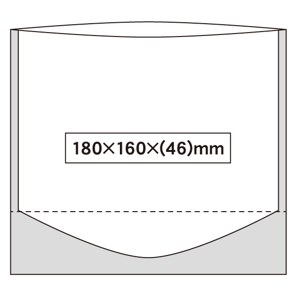 OSM 透明スタンド袋 180×160×(46)mm