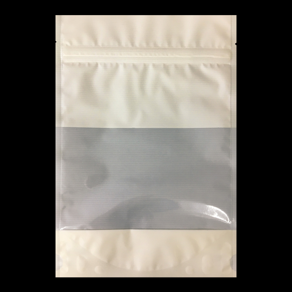 WST白紙柄チャック付スタンド袋 150×185＋35×(40)mm 脱酸素剤対応