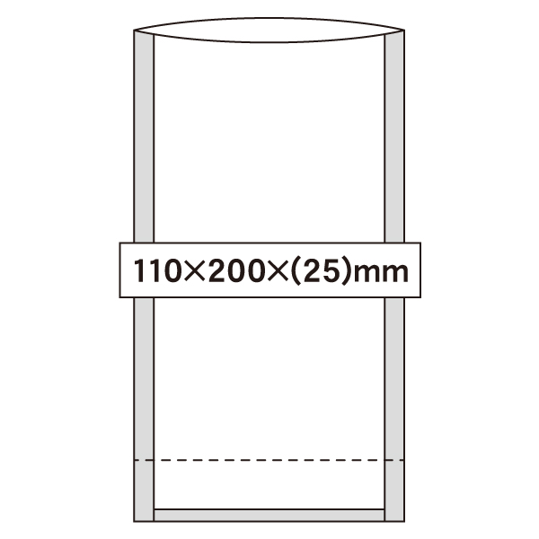 FP-G 透明スタンド袋 110×200×(25)mm 脱酸素剤対応