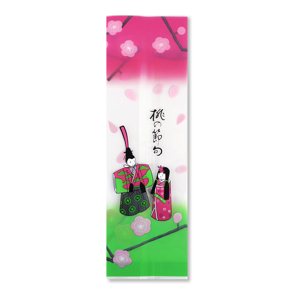桃の節句緑ガゼット袋 80×70×270mm 【ひな祭り】
