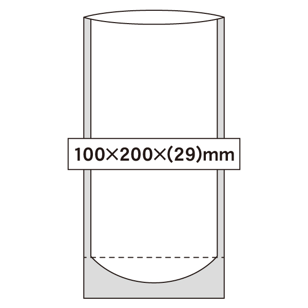 SPC-A 透明スタンド袋 100×200×(29)mm