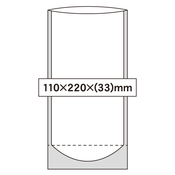 SPC-A 透明スタンド袋 110×220×(33)mm