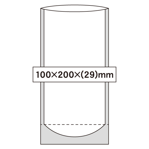 SPC(薄番手) 透明スタンド袋 100×200×(29)mm