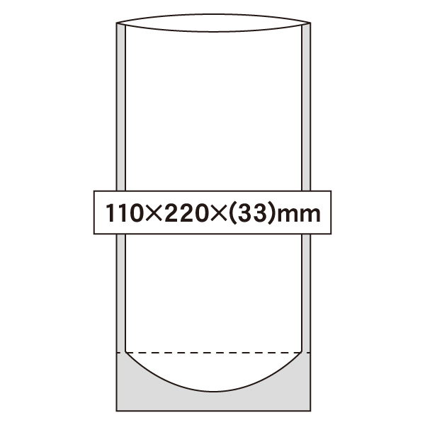 SPC(薄番手) 透明スタンド袋 110×220×(33)mm
