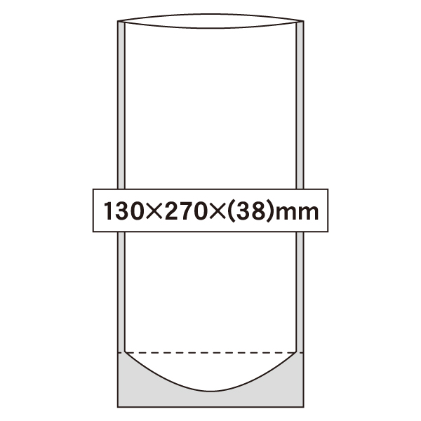 SPC(薄番手) 透明スタンド袋 130×270×(38)mm