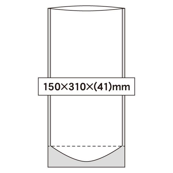 SPC(薄番手) 透明スタンド袋 150×310×(41)mm