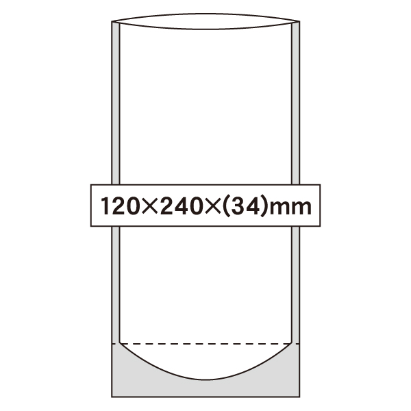 SPC-A 透明スタンド袋 120×240×(34)mm