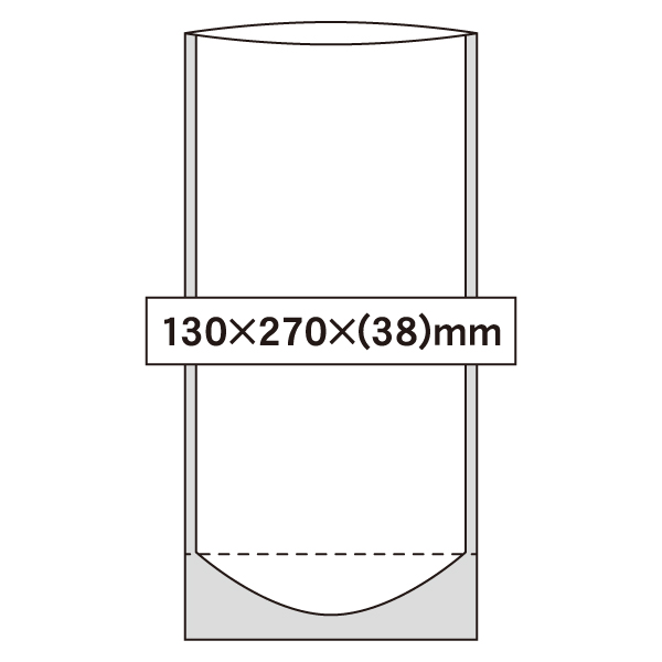 SPC-A 透明スタンド袋 130×270×(38)mm
