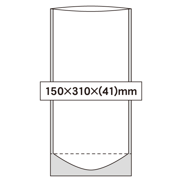 SPC-A 透明スタンド袋 150×310×(41)mm