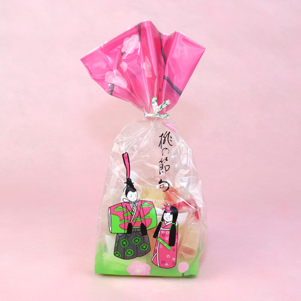 桃の節句緑ガゼット袋 80×70×270mm 【ひな祭り】